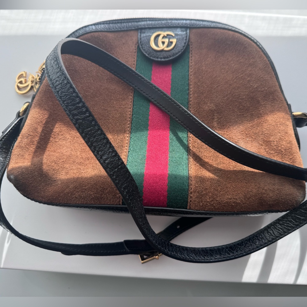 Small Gucci Ophidia Brown Suede